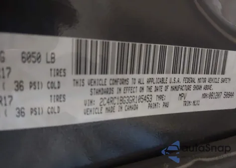 2016 Chrysler Town & Country Touring from USA, damaged, VIN 2C4RC1BG3GR105453